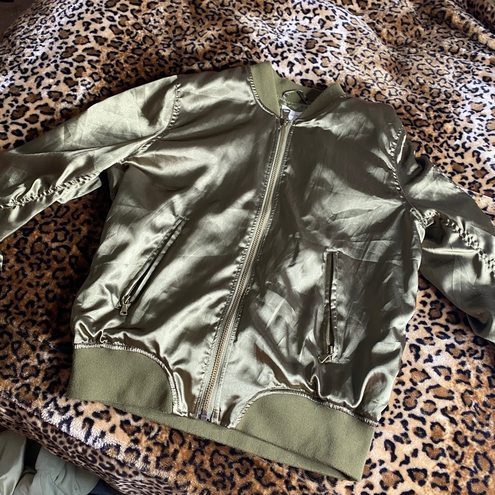 Silk bomber jacket